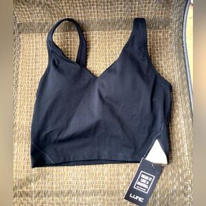 Lune Black Zodiac Crop Sports Bra